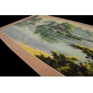 Vintage 1980 Chinese Scenic Carpet