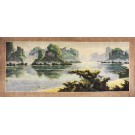 Vintage 1980 Chinese Scenic Carpet