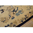 Early 20th Century Chinese Peking Carpet with Eight Immortals Playing Weiqi 