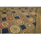 1930s Geometrical American Hooked Rug 