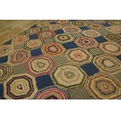 1930s Geometrical American Hooked Rug 