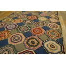 1930s Geometrical American Hooked Rug 