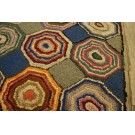 1930s Geometrical American Hooked Rug 