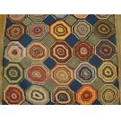 1930s Geometrical American Hooked Rug 