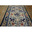 1930s Chinese Silk Carpet with Foo Dog Design 