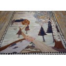 Early 20th Century Scenic American Hooked Rug