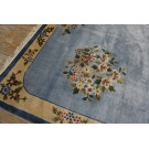 Vintage 1980s Silk Chinese Art Deco Style Silk Carpet