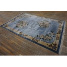 Vintage 1980s Silk Chinese Art Deco Style Silk Carpet