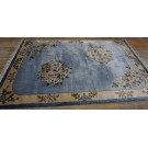 Vintage 1980s Silk Chinese Art Deco Style Silk Carpet