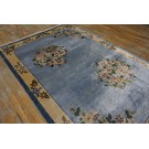 Vintage 1980s Silk Chinese Art Deco Style Silk Carpet