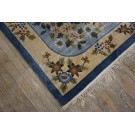 Vintage 1980s Silk Chinese Art Deco Style Silk Carpet