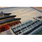 Vintage 1980s Chinese Scenic Carpet - Temple of Heaven