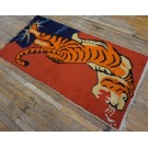 Vintage Chinese Tibetan Tiger Carpet 