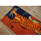 Vintage Chinese Tibetan Tiger Carpet 