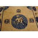 Early 20th Century Chinese Baotou Dragon Carpet