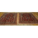 Early 20th Century Pair of Wool & Silk Persian Kashan Prayer Rugs