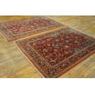 Early 20th Century Pair of Wool & Silk Persian Kashan Prayer Rugs