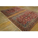 Early 20th Century Pair of Wool & Silk Persian Kashan Prayer Rugs