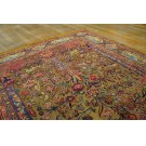 Early 20th Century Silk & Metallic Thread Persian Kashan Meditation Carpet