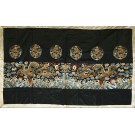 19th Century Chinese Silk & Metallic Thread Dragon Embroidery 