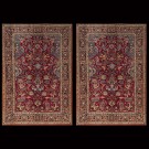 Early 20th Century Pair of Wool & Silk Persian Kashan Prayer Rugs