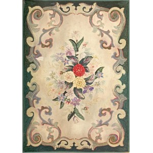 American Hooked Rug #17196