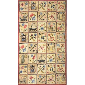 American Hooked Rug #18354